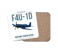 Thumbnail for F4U-1D Corsair design on white 1 piece coaster