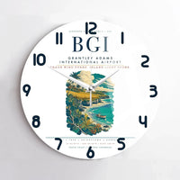 Thumbnail for Grantley Adams International Airport (BGI) design on white no frame wall clock