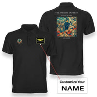 Thumbnail for VINTAGE G4233 - The Orchid Express - Double-Side Polo T-Shirt design on black+name