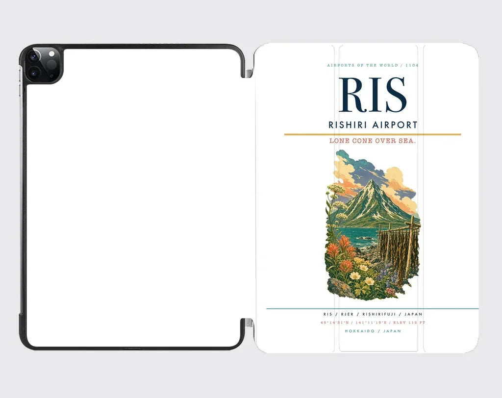 Rishiri Airport (RIS) design on white ipad tablet case