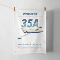 Thumbnail for Bombardier Learjet 35A design on white towel