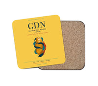 Thumbnail for Gdańsk Lech Wałęsa Airport (GDN) design on yellow 1 piece coaster