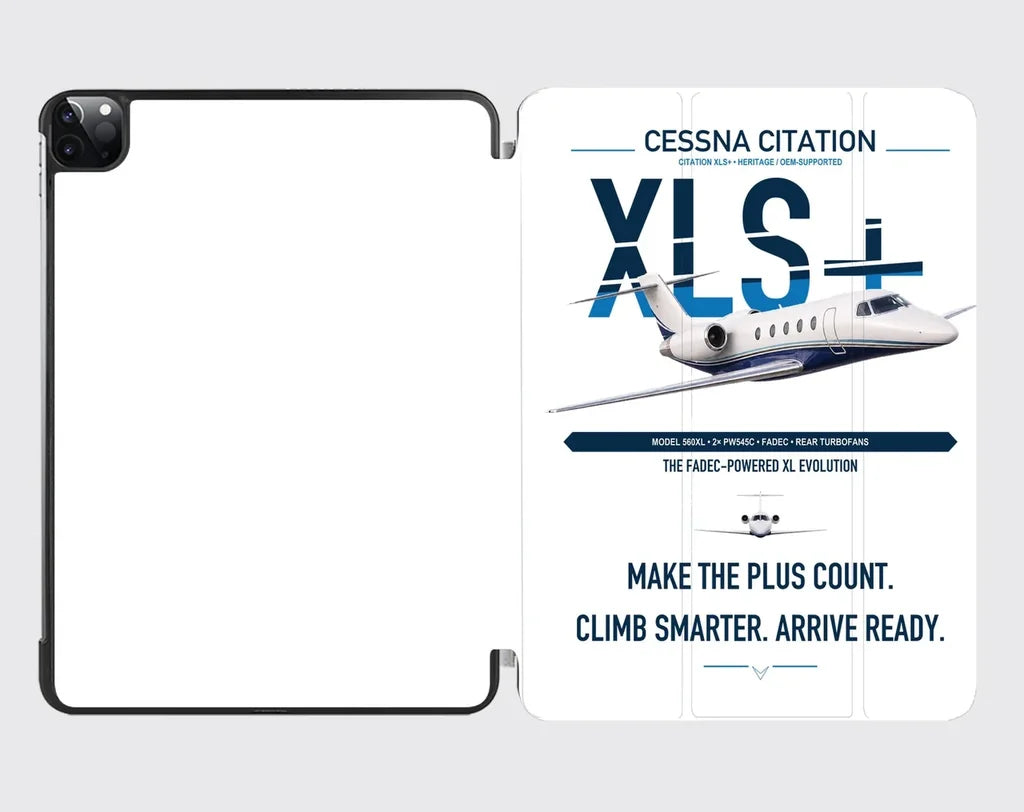 Cessna Citation XLSPlus design on white ipad tablet case