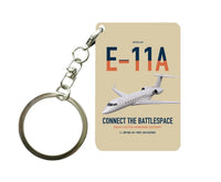 Thumbnail for E-11A BACN design on beige designed key chain, double-side print