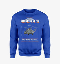 Thumbnail for Sud Aviation SA 321G Super Frelon design on blue sweatshirt