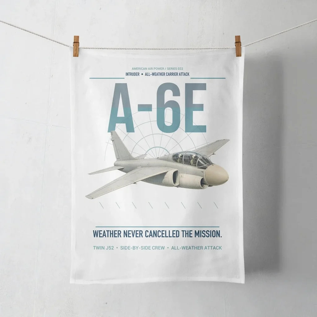 A-6E Intruder design on white towel