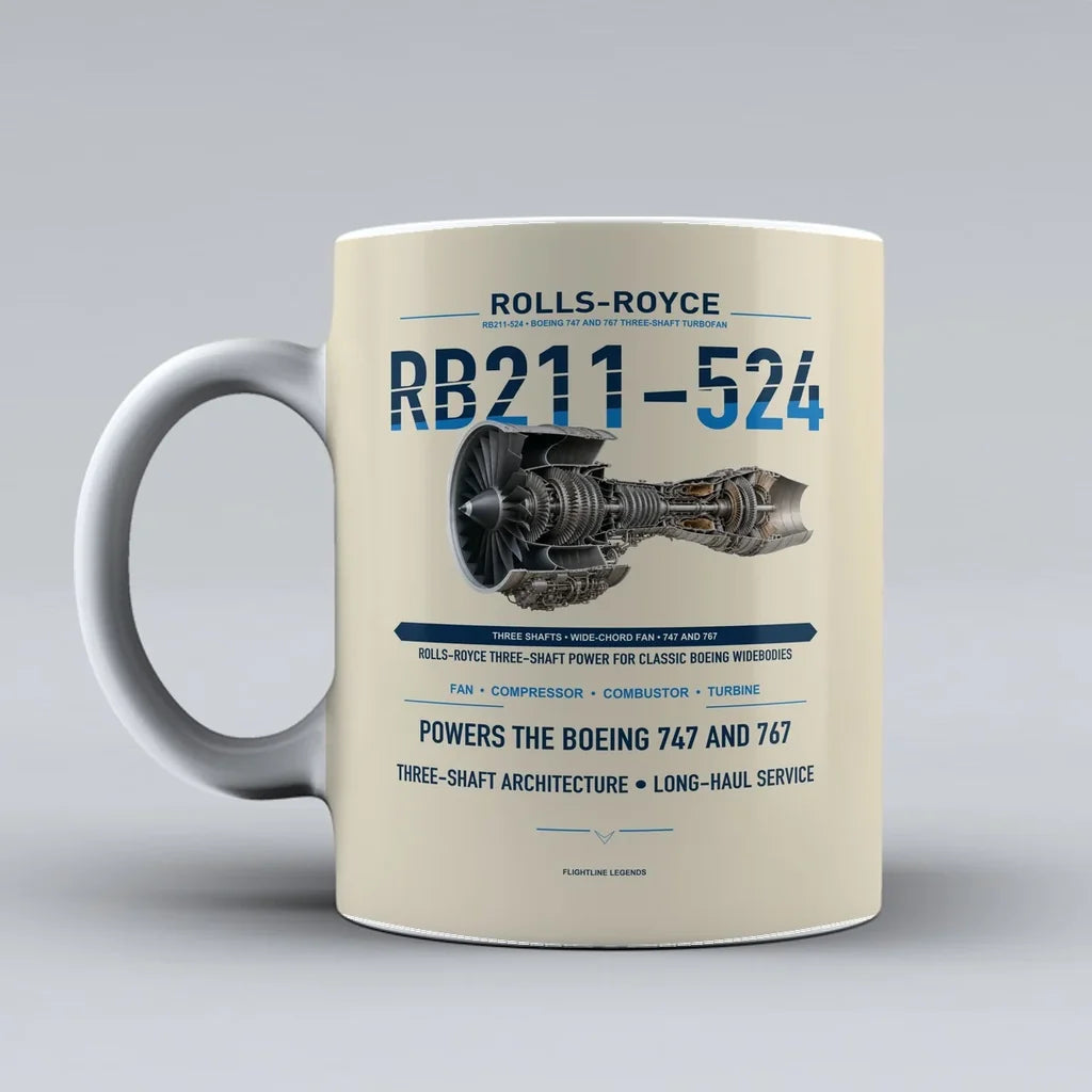 Mug design on beige rb211 524