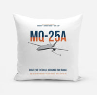 Thumbnail for MQ-25A STINGRAY design on white pillow