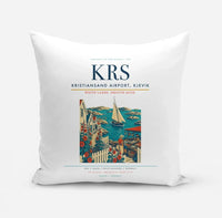 Thumbnail for Kristiansand Airport, Kjevik (KRS) design on white pillow