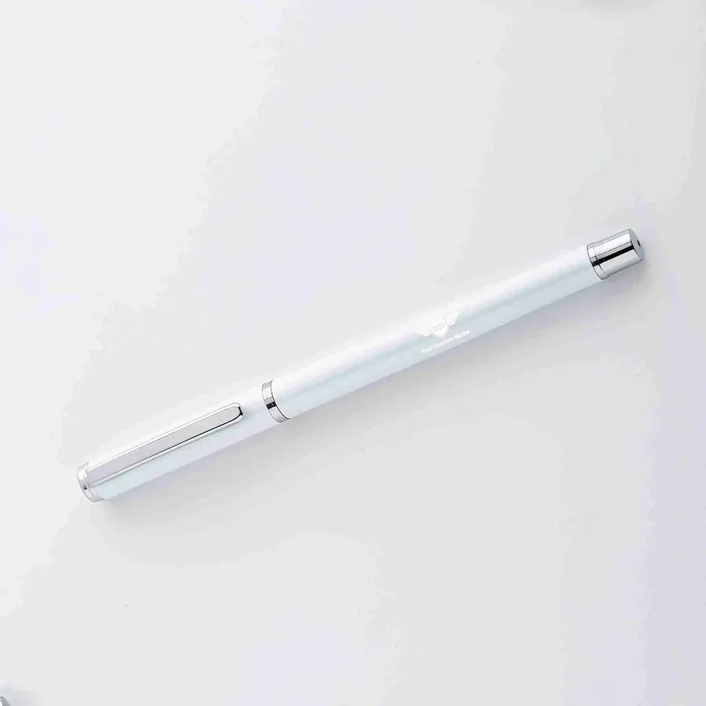 Custom Name (Badge 5) ballpen - white