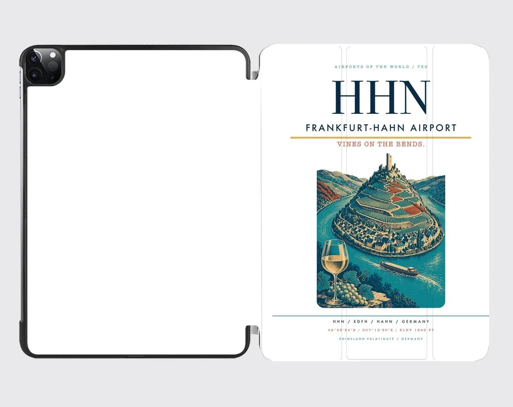 Frankfurt-Hahn Airport (HHN) design on white ipad tablet case