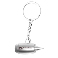 Thumbnail for Customisable Western Airlines Jet Engine Turbine Key Chain - view 2