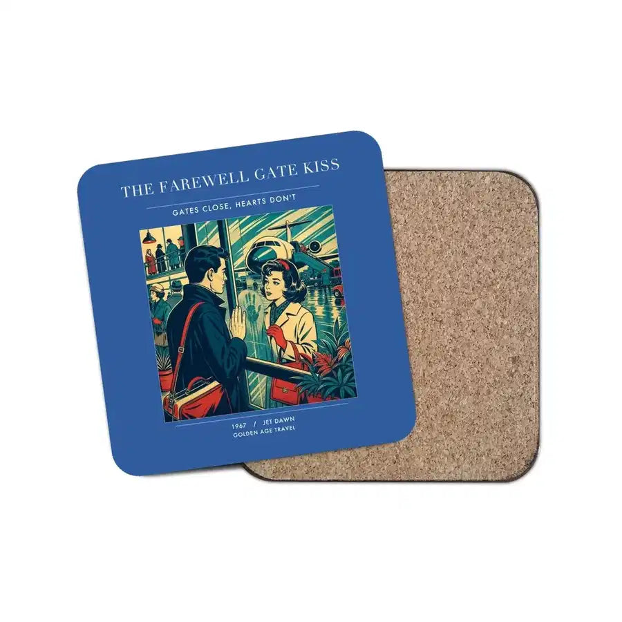 The Farewell Gate Kiss - Designed Coasters design on blue 1-piece