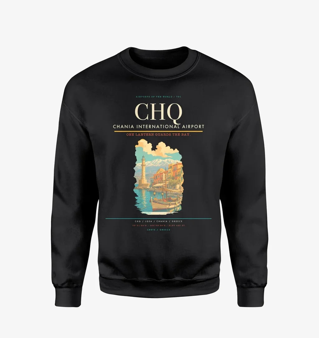 Chania International Airport CHQ Sweatshirt - Black