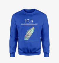 Thumbnail for Glacier Park International Airport (FCA) design on blue sweatshirt
