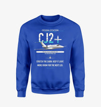 Thumbnail for Cessna Citation CJ2+ design on blue sweatshirt
