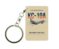 Thumbnail for KC-10A EXTENDER design on beige designed key chain, double-side print