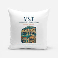 Thumbnail for Maastricht Aachen Airport (MST) design on white pillow