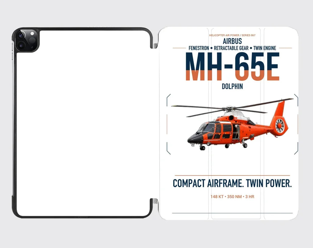 Airbus MH-65E Dolphin design on white ipad tablet case