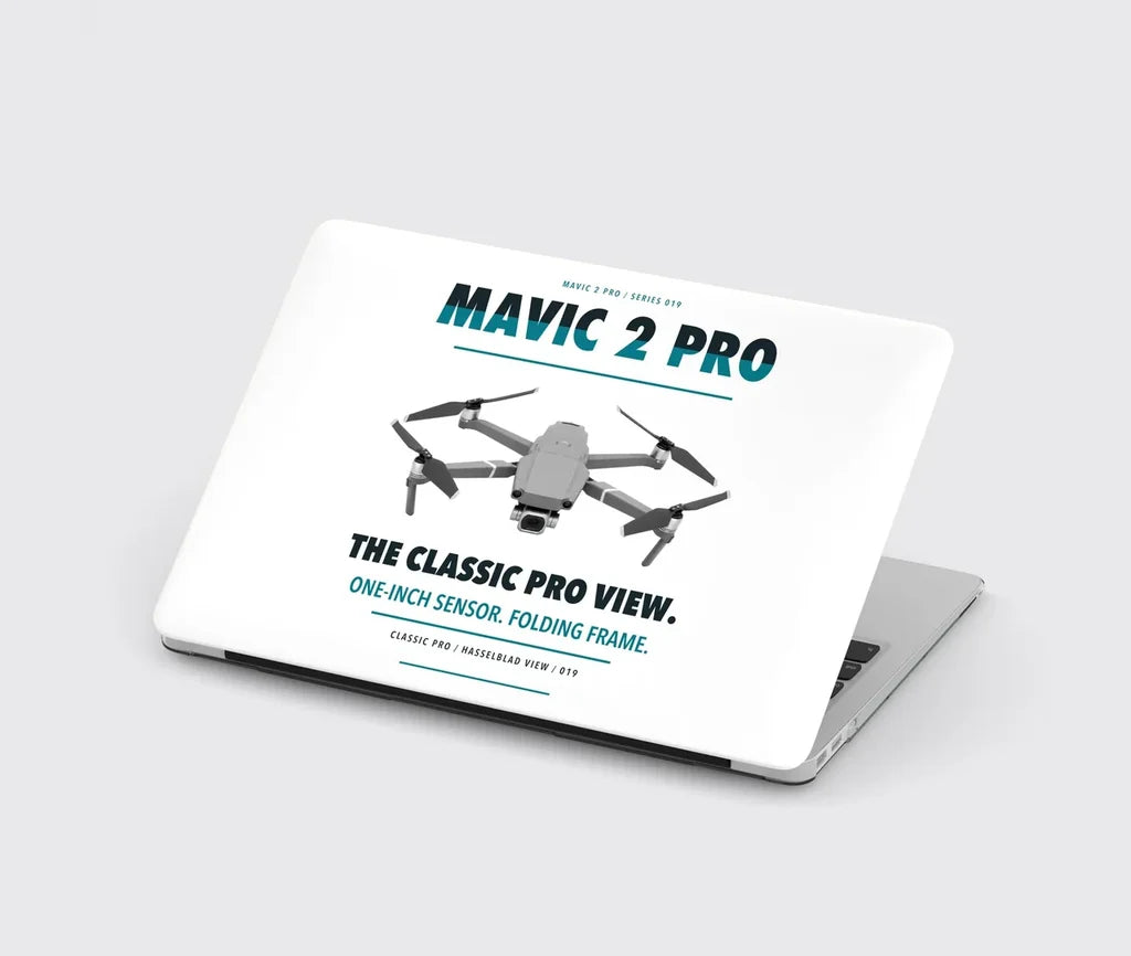 DJI Mavic 2 Pro design on white MacBook case