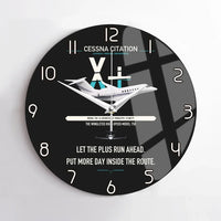 Thumbnail for Cessna Citation X+ design on black no frame wall clock
