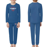 Thumbnail for Super Born To Fly children pajamas - Blue