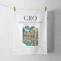Thumbnail for Girona–Costa Brava Airport (GRO) design on white towel
