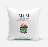 Thumbnail for Frederick W. Smith International Airport Memphis (MEM) design on white pillow
