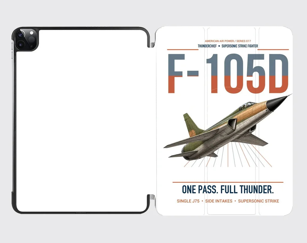F-105D Thunderchief design on white ipad tablet case