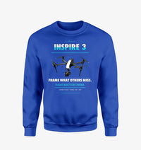 Thumbnail for DJI Inspire 3 design on blue sweatshirt