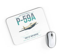 Thumbnail for P-59A Airacomet design on white rectangle mouse pad