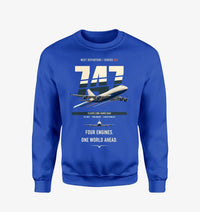Thumbnail for Boeing 747-400 design on blue sweatshirt