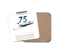 Thumbnail for Bombardier Learjet 75 Liberty design on white 1 piece coaster