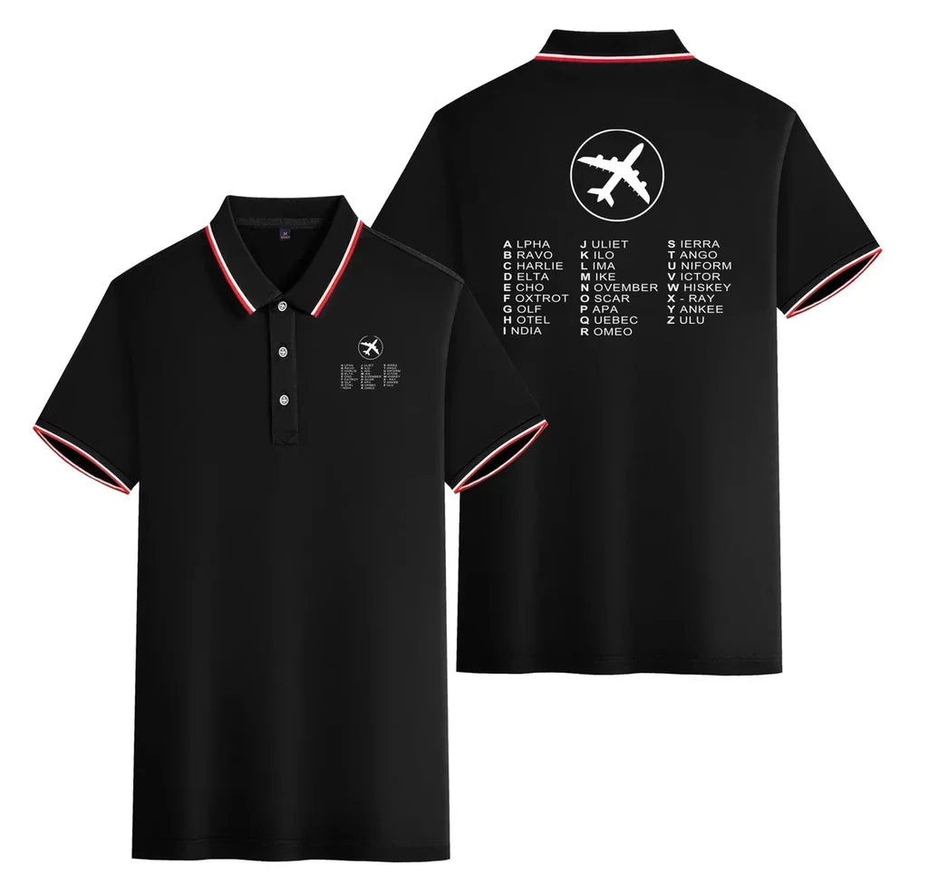 Aviation Alphabet Polo Shirt - view 2