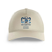 Thumbnail for Cessna 162 Skycatcher design on beige printed hat