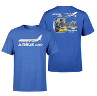 Thumbnail for Airbus A380 & GP700 Engine Designed Double-Side aviation t-shirt