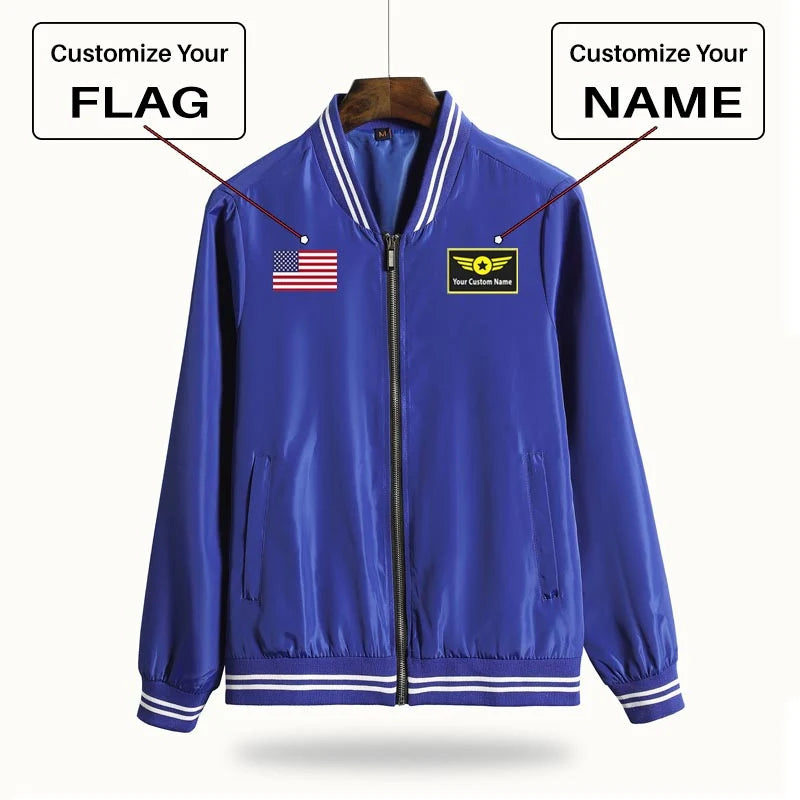 Customisable Flag & Name Thin Spring Jacket - view 2