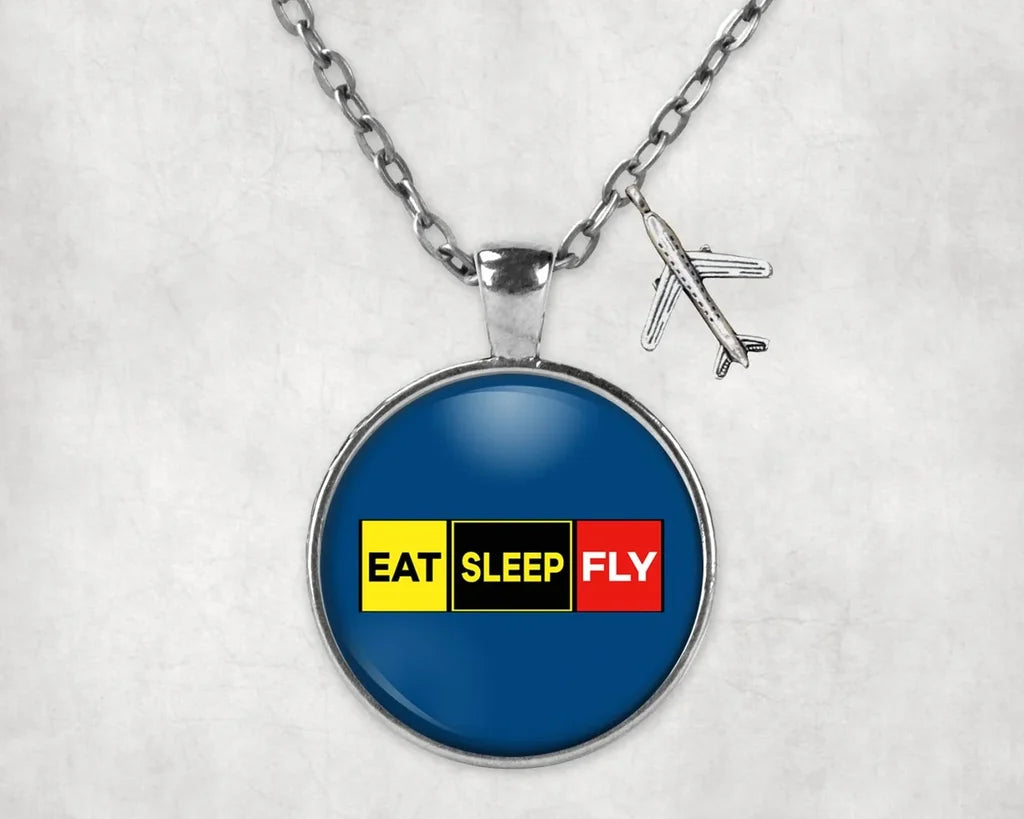 Eat Sleep Fly Necklace - view 2