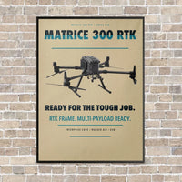 Thumbnail for DJI Matrice 300 RTK vertical canvas print - framed - beige background