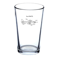 Thumbnail for Customisable How Planes Fly Drinking Glass - view 2