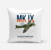 Thumbnail for Supermarine Spitfire Mk IX design on white pillow