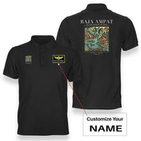 Thumbnail for RAJA AMPAT - Poster - Double-Side Polo - Black + Name