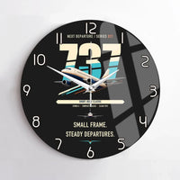 Thumbnail for Boeing 737-500 Classic design on black no frame wall clock