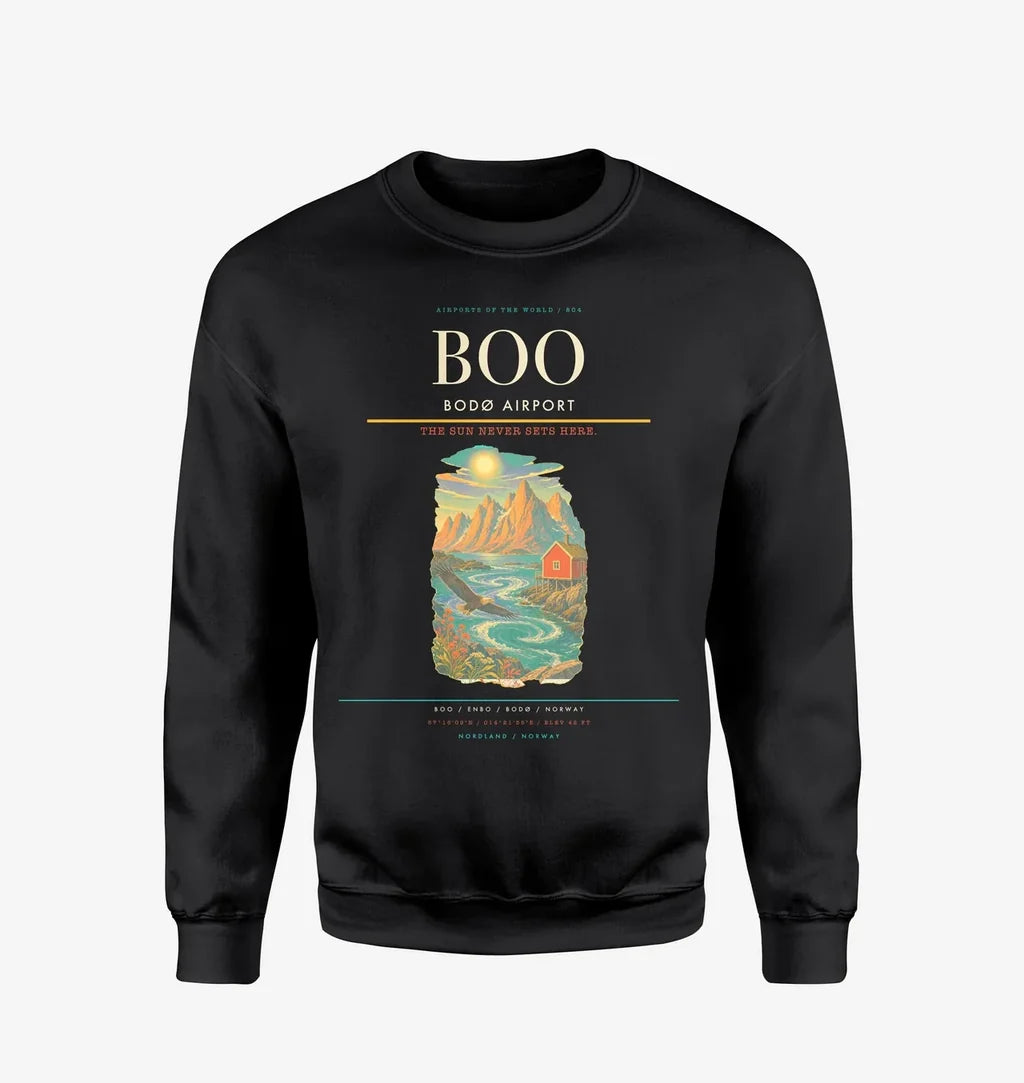 Bodø Airport BOO Sweatshirt - Black