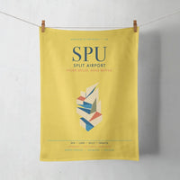 Thumbnail for Split Airport (SPU) design on yellow towel