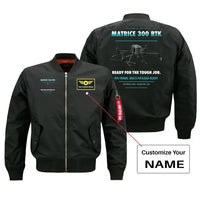 Thumbnail for DJI Matrice 300 RTK design on black bomber with custom name badge
