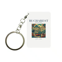 Thumbnail for BUCHAREST - Poster - Key Chain - White
