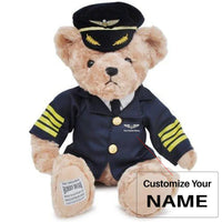 Thumbnail for Custom Name (Military Badge) Captain Pilot & Cabin Crew Teddy Bear & Dolls aviation pilot essential in premium aviation-grade.