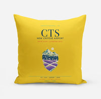 Thumbnail for New Chitose Airport Sapporo (CTS) design on yellow pillow