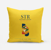 Thumbnail for Stuttgart Airport (STR) design on yellow pillow